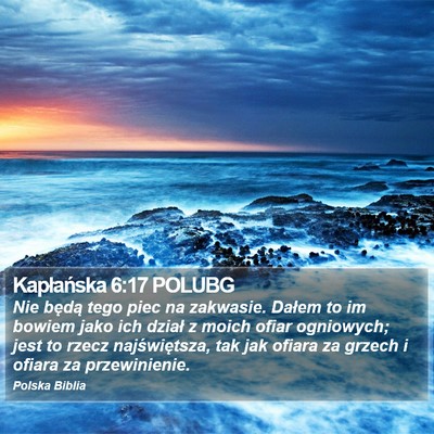 Kapłańska 6:17 POLUBG Bible Verse Image