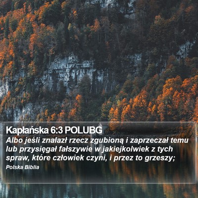 Kapłańska 6:3 POLUBG Bible Verse Image