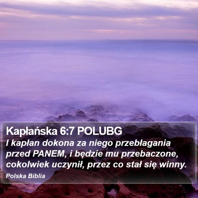 Kapłańska 6:7 POLUBG Bible Verse Image