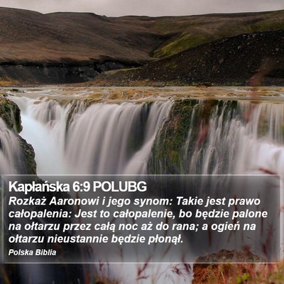 Kapłańska 6:9 POLUBG Bible Verse Image