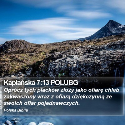 Kapłańska 7:13 POLUBG Bible Verse Image