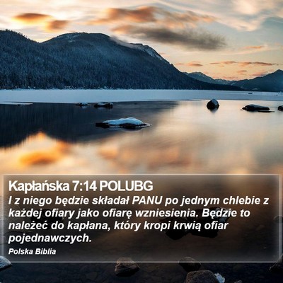Kapłańska 7:14 POLUBG Bible Verse Image