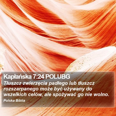 Kapłańska 7:24 POLUBG Bible Verse Image