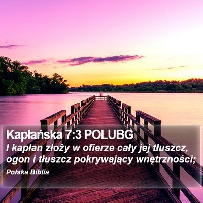 Kapłańska 7:3 POLUBG Bible Verse Image