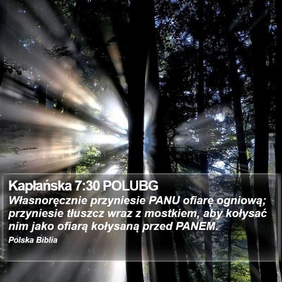 Kapłańska 7:30 POLUBG Bible Verse Image