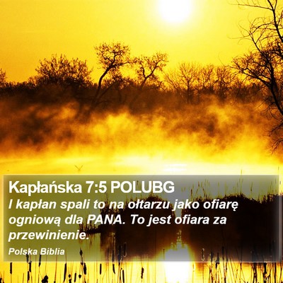 Kapłańska 7:5 POLUBG Bible Verse Image