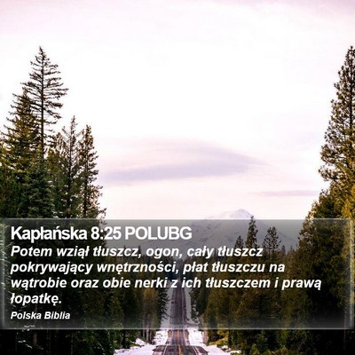 Kapłańska 8:25 POLUBG Bible Verse Image