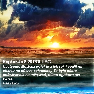 Kapłańska 8:28 POLUBG Bible Verse Image