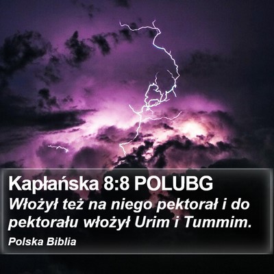 Kapłańska 8:8 POLUBG Bible Verse Image
