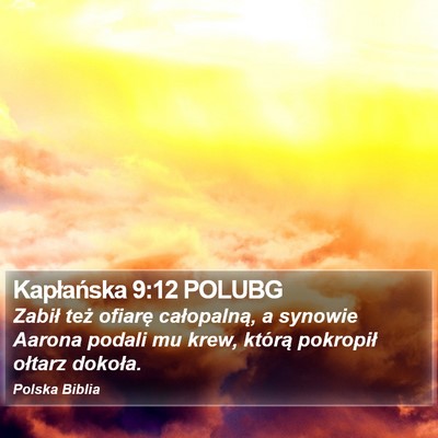 Kapłańska 9:12 POLUBG Bible Verse Image