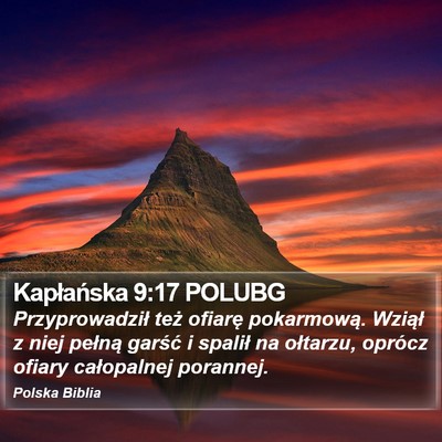 Kapłańska 9:17 POLUBG Bible Verse Image