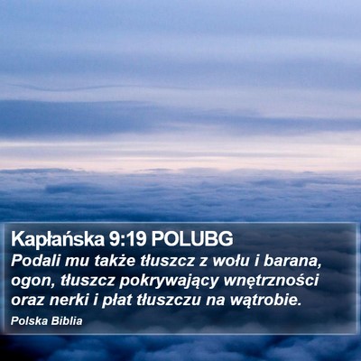 Kapłańska 9:19 POLUBG Bible Verse Image