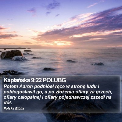 Kapłańska 9:22 POLUBG Bible Verse Image