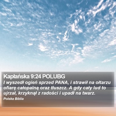 Kapłańska 9:24 POLUBG Bible Verse Image