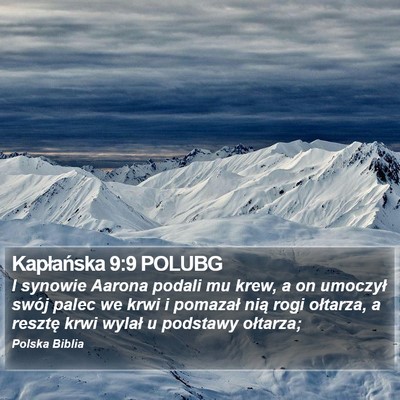 Kapłańska 9:9 POLUBG Bible Verse Image