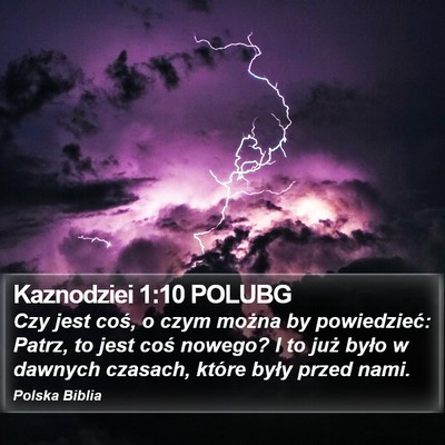Kaznodziei 1:10 POLUBG Bible Verse Image