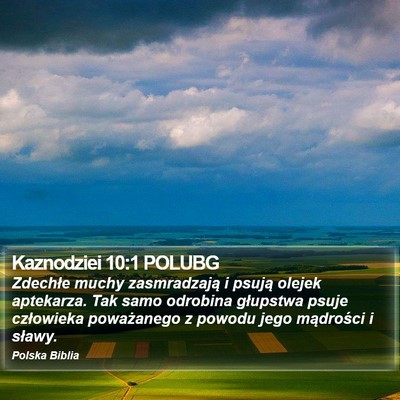 Kaznodziei 10:1 POLUBG Bible Verse Image