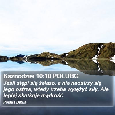 Kaznodziei 10:10 POLUBG Bible Verse Image