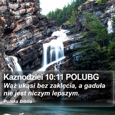 Kaznodziei 10:11 POLUBG Bible Verse Image