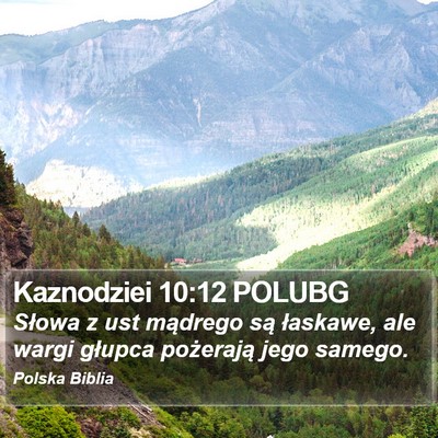 Kaznodziei 10:12 POLUBG Bible Verse Image