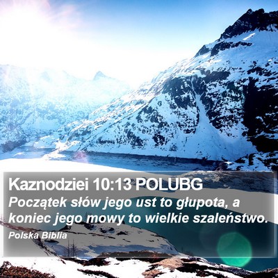 Kaznodziei 10:13 POLUBG Bible Verse Image