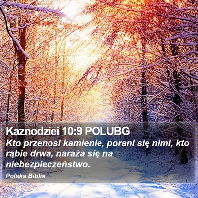 Kaznodziei 10:9 POLUBG Bible Verse Image
