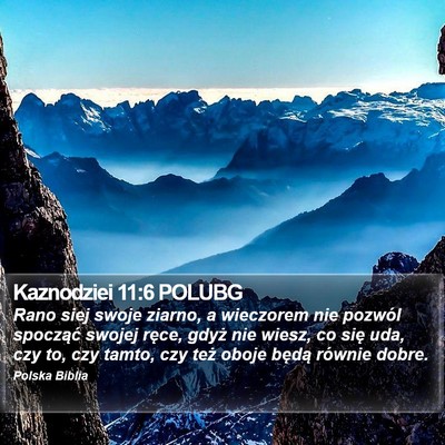 Kaznodziei 11:6 POLUBG Bible Verse Image
