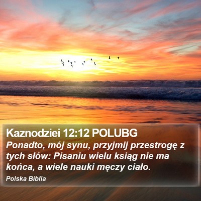 Kaznodziei 12:12 POLUBG Bible Verse Image