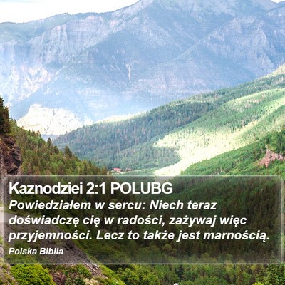 Kaznodziei 2:1 POLUBG Bible Verse Image