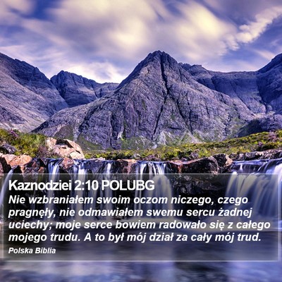 Kaznodziei 2:10 POLUBG Bible Verse Image