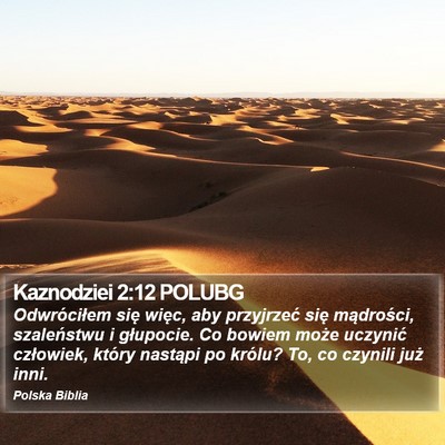 Kaznodziei 2:12 POLUBG Bible Verse Image