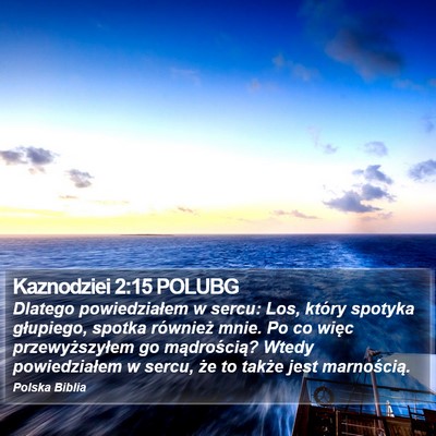 Kaznodziei 2:15 POLUBG Bible Verse Image