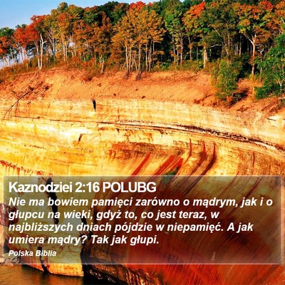 Kaznodziei 2:16 POLUBG Bible Verse Image