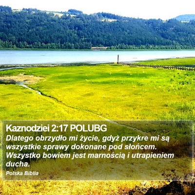 Kaznodziei 2:17 POLUBG Bible Verse Image