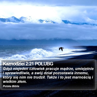 Kaznodziei 2:21 POLUBG Bible Verse Image