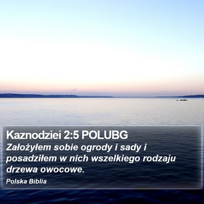 Kaznodziei 2:5 POLUBG Bible Verse Image