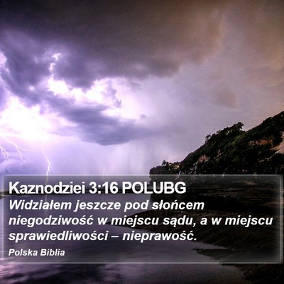 Kaznodziei 3:16 POLUBG Bible Verse Image