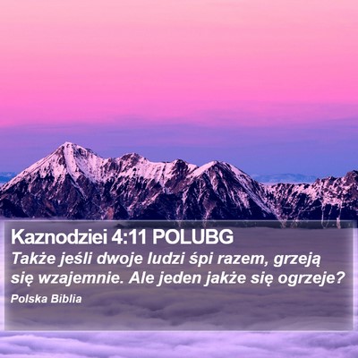 Kaznodziei 4:11 POLUBG Bible Verse Image