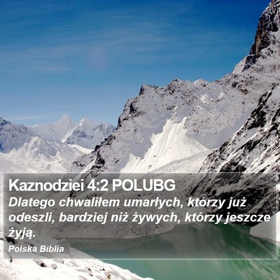 Kaznodziei 4:2 POLUBG Bible Verse Image