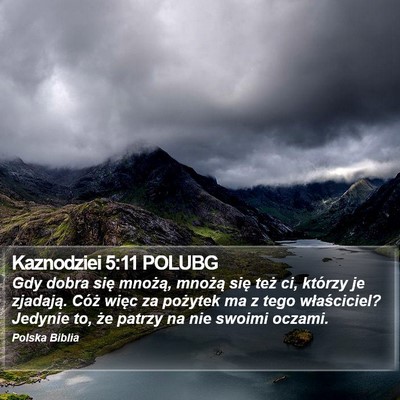 Kaznodziei 5:11 POLUBG Bible Verse Image