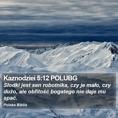 Kaznodziei 5:12 POLUBG Bible Verse Image