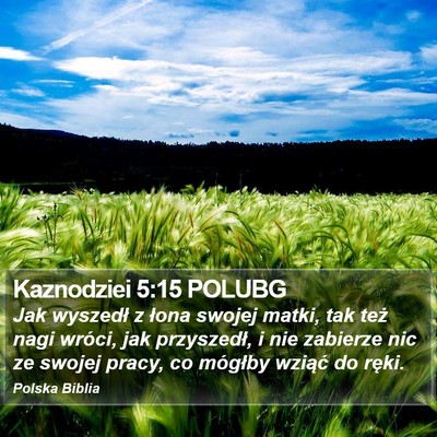 Kaznodziei 5:15 POLUBG Bible Verse Image