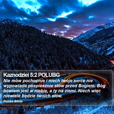 Kaznodziei 5:2 POLUBG Bible Verse Image