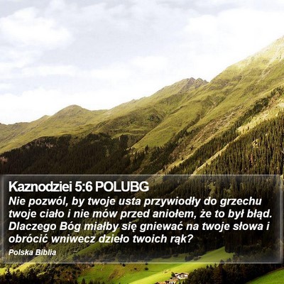 Kaznodziei 5:6 POLUBG Bible Verse Image