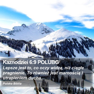 Kaznodziei 6:9 POLUBG Bible Verse Image