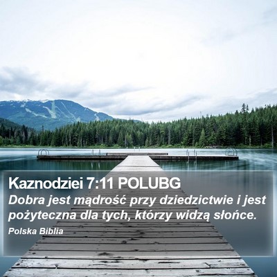 Kaznodziei 7:11 POLUBG Bible Verse Image