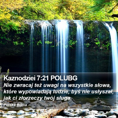Kaznodziei 7:21 POLUBG Bible Verse Image