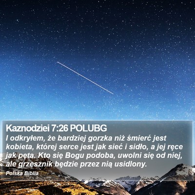 Kaznodziei 7:26 POLUBG Bible Verse Image