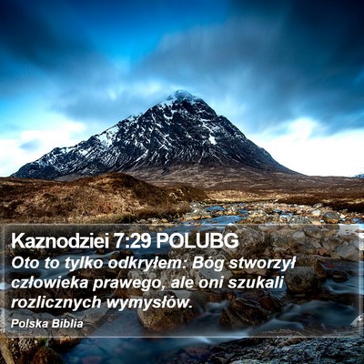 Kaznodziei 7:29 POLUBG Bible Verse Image