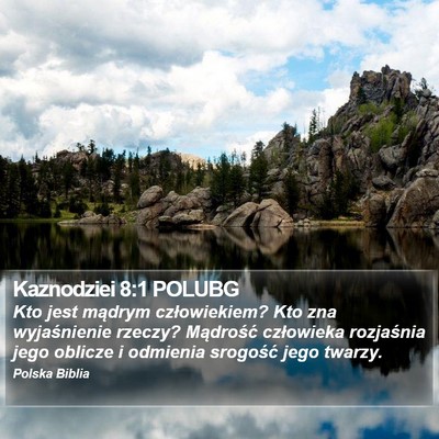 Kaznodziei 8:1 POLUBG Bible Verse Image